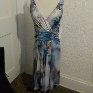 Di Mare Stretch Jersey Knit Cross Bodice Dress NWT Sz 8/EU 42